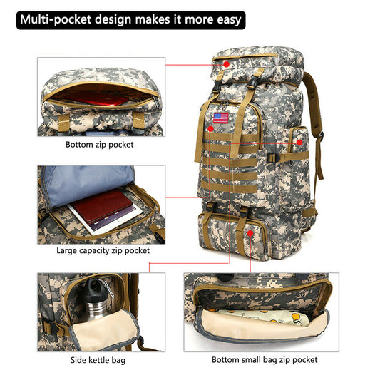  Military Outdoor Tactical Shoulder Backpack Camping Hiking Bag