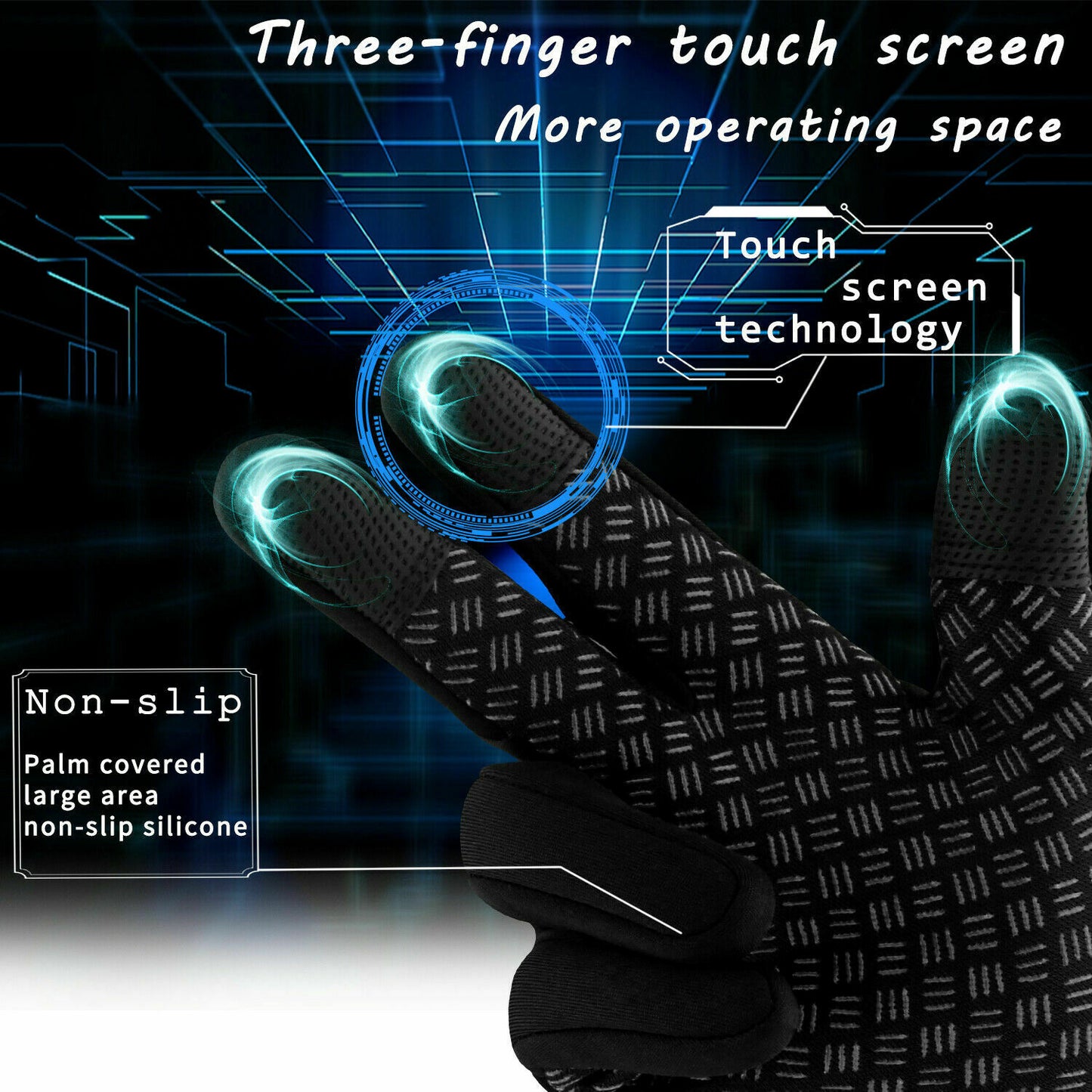 Thermal Windproof Waterproof Winter Gloves Touch Screen Warm Mittens Men Women