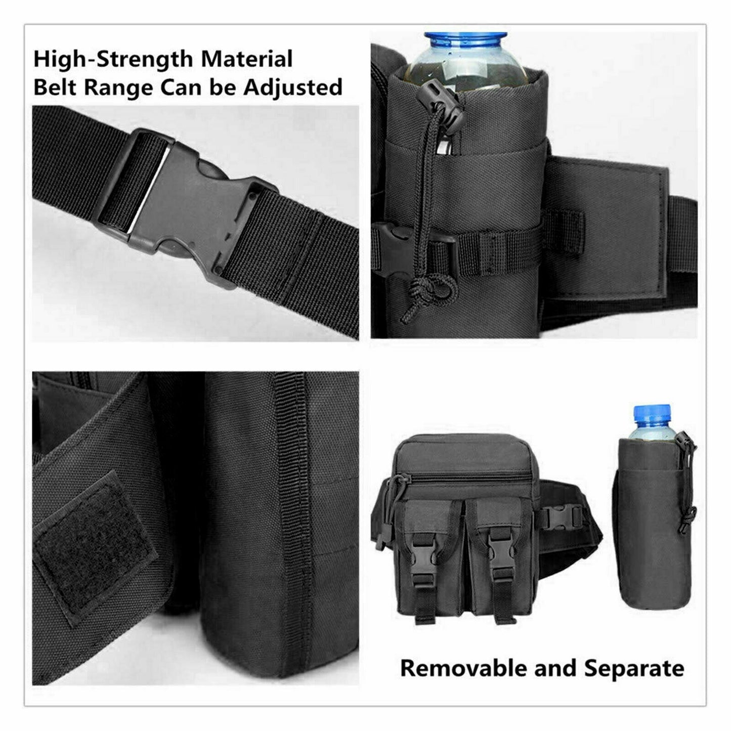 Outdoor Utility Tactical Waist Fanny Bag - Military Camping Hiking Belt Bag