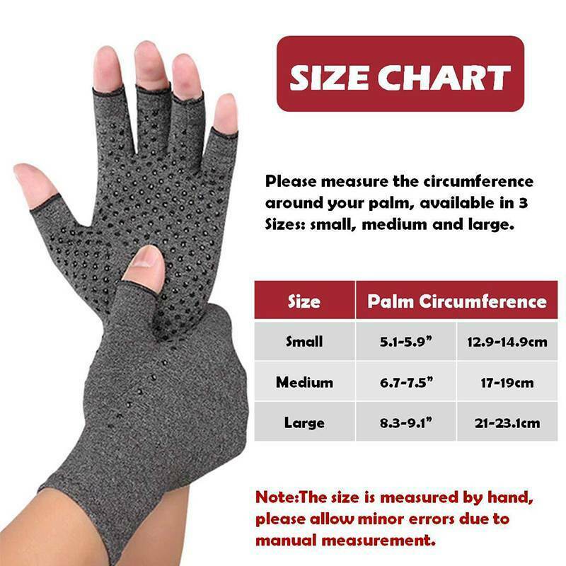 Copper Compression Gloves Carpal Tunnel Arthritis Pain Relief Therapeutic Brace