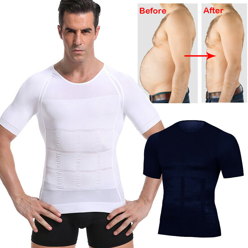 Men's Slimming Body Shaper Vest Abs Abdomen Compression Shirt Fitness Tank Tops