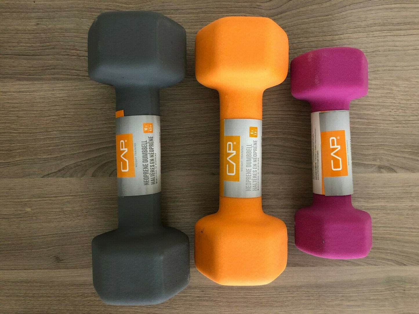 Cap Hex Neoprene Dumbbells Weights - 3LB 5LB 8LB 10LB 12LB pick your own bundle