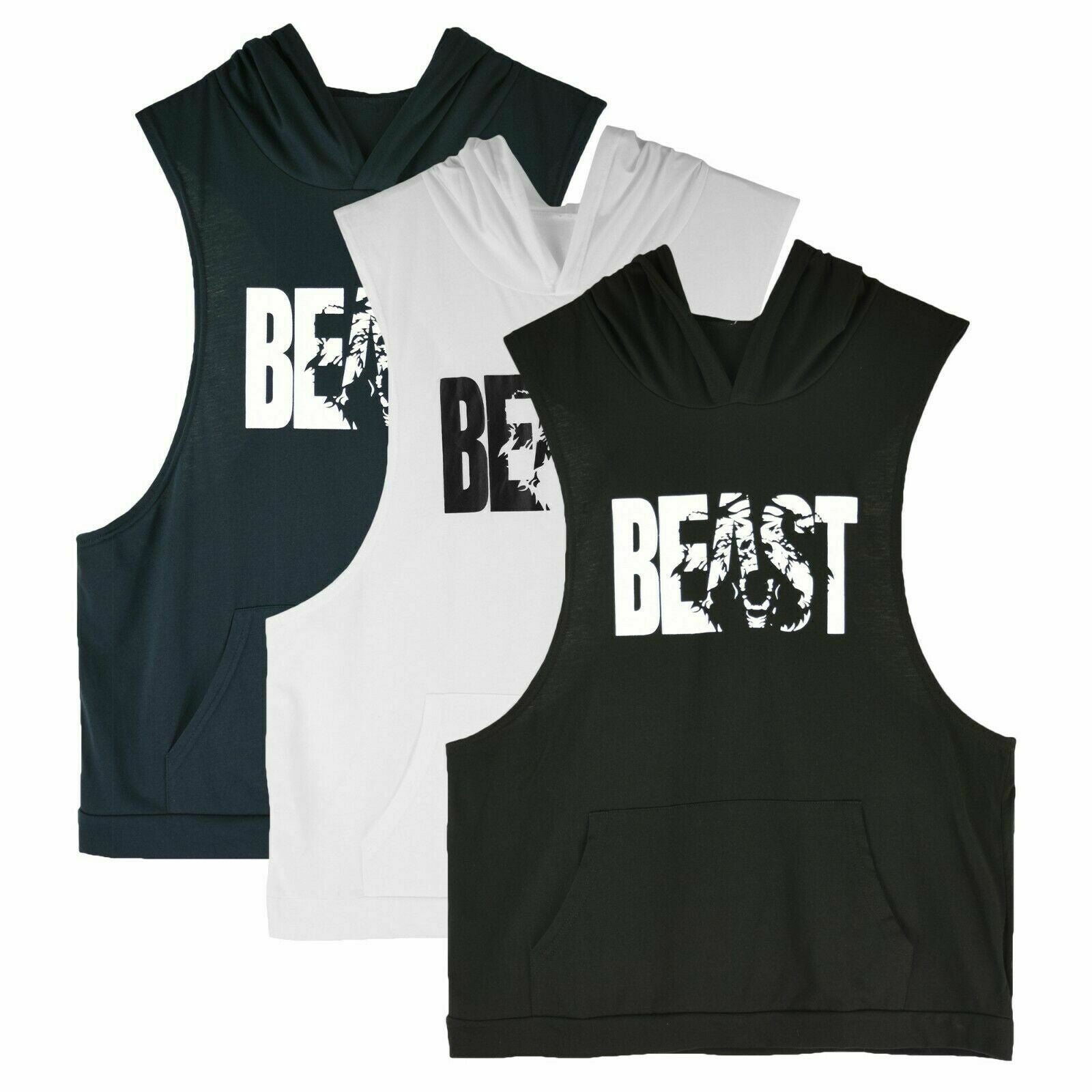 Muscle Workout Sleeveless Hoodie 