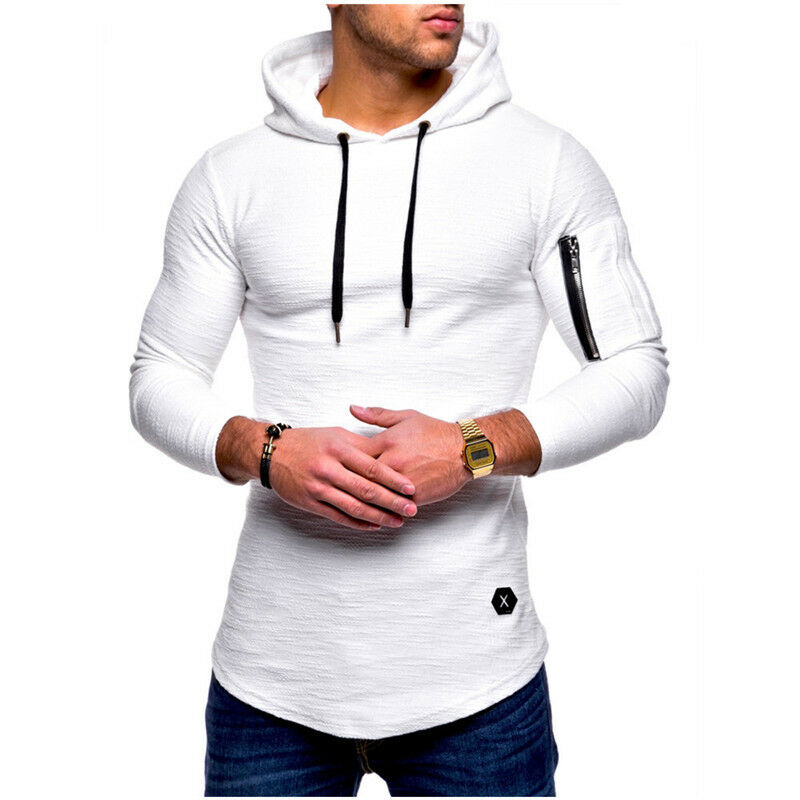 Mens Slim Long Sleeve Hoodies