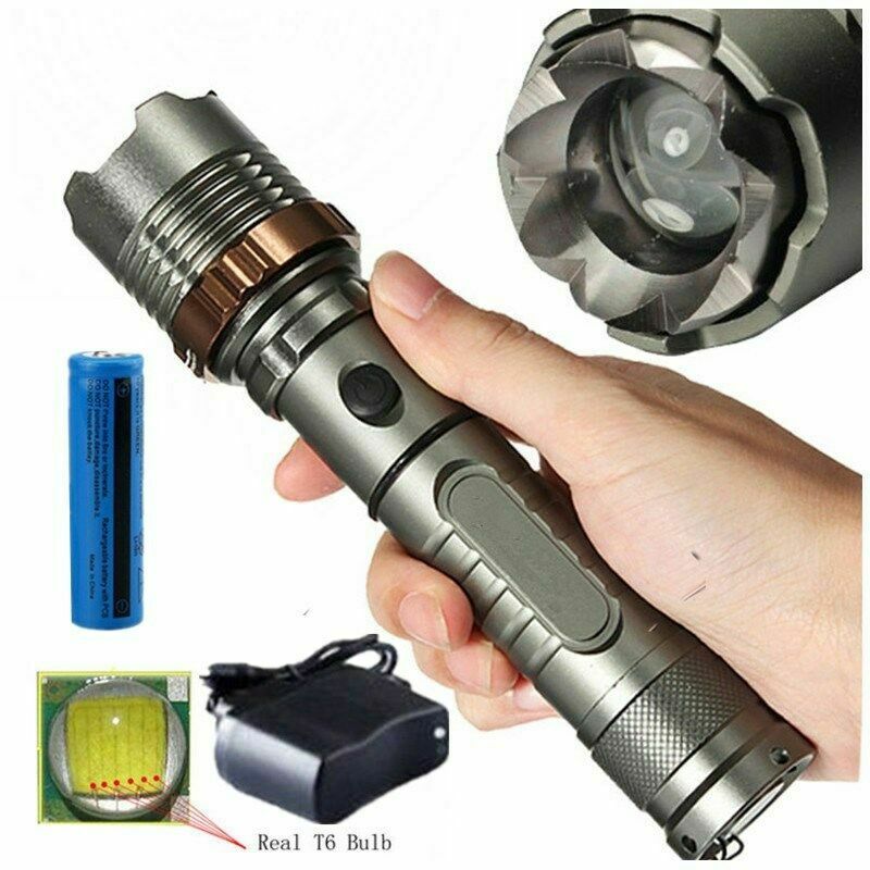 Rechargeable 900000LM Camping LED Flashlight T6 Tactical Flash Light
