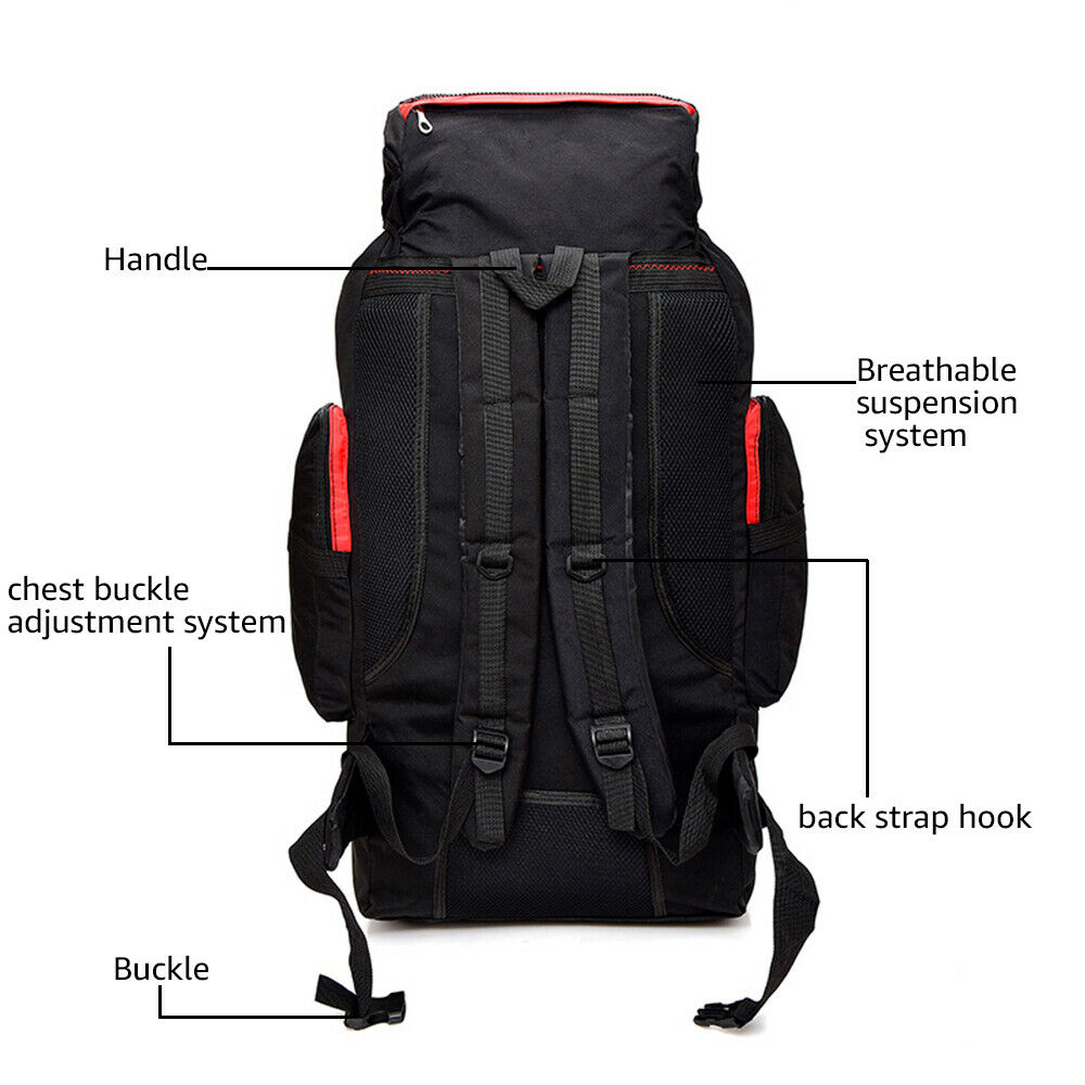  Outdoor Hiking Backpack Camping Rucksack Waterproof Shoulder Travel Bag