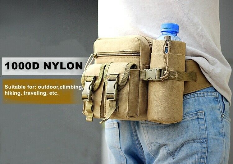 Outdoor Utility Tactical Waist Fanny Bag - Military Camping Hiking Belt Bag