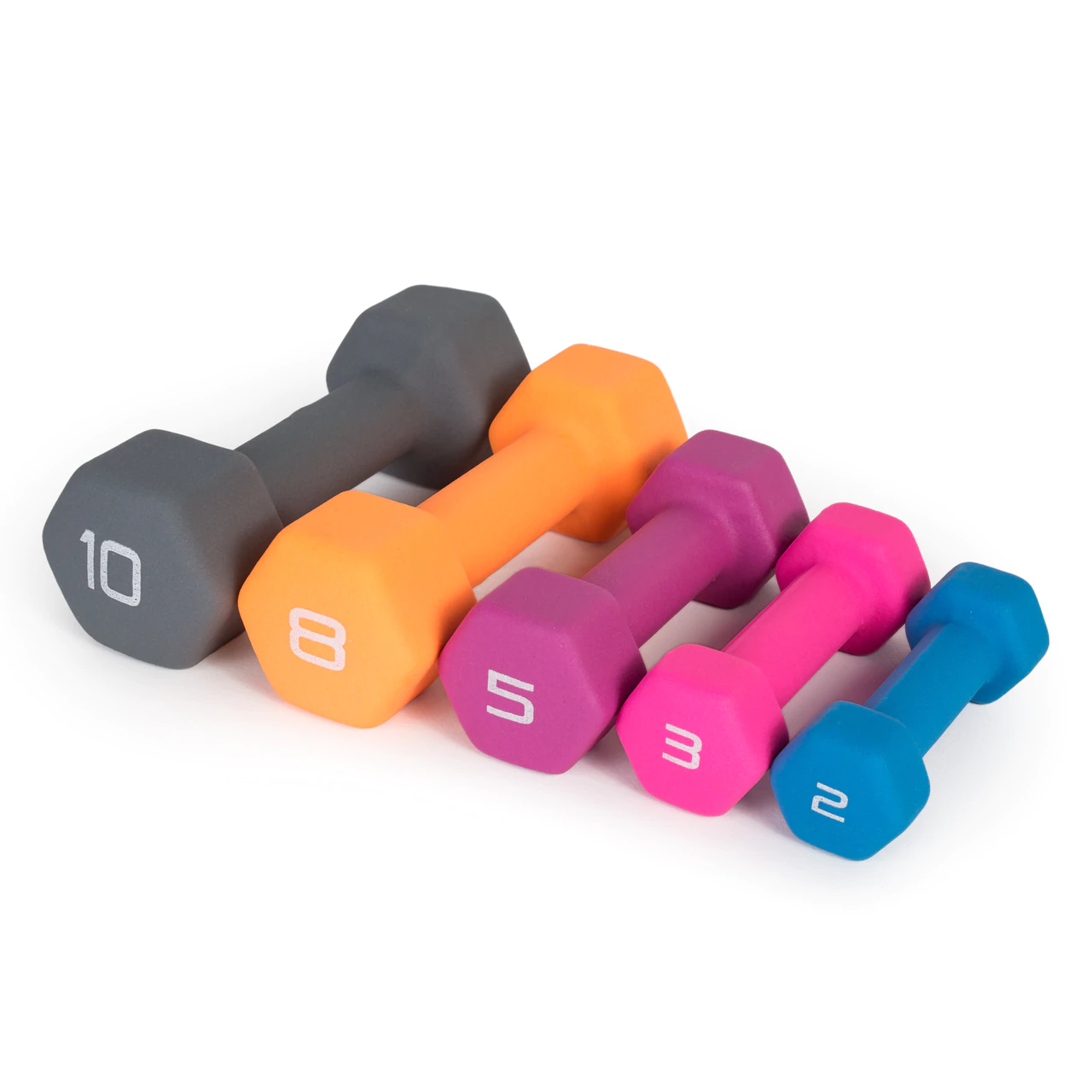 Cap Hex Neoprene Dumbbells Weights - 3LB 5LB 8LB 10LB 12LB pick your own bundle