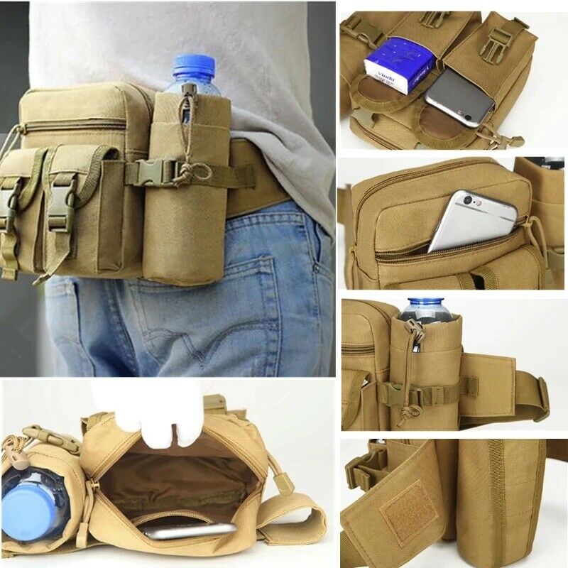 Outdoor Utility Tactical Waist Fanny Bag - Military Camping Hiking Belt Bag