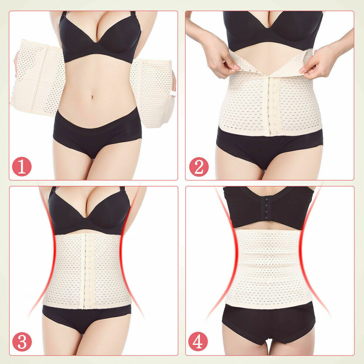 Corset Waist Trainer Training Shaper Body Shapewear Underbust Tummy Belt