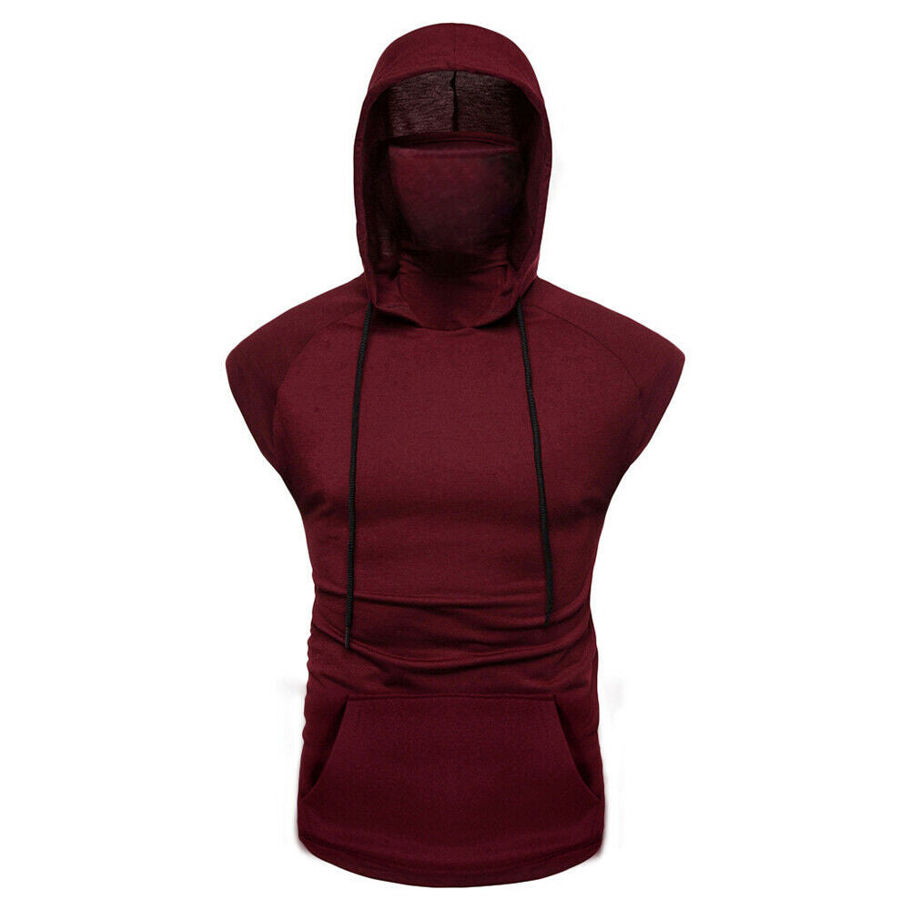 Men's Fitness Sleeveless Hoodie 