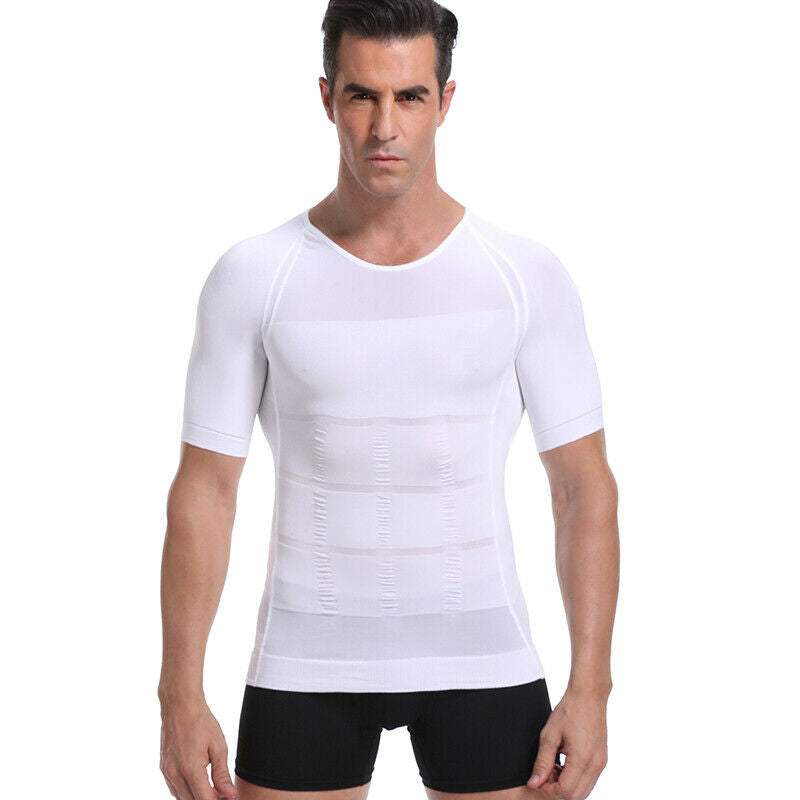 Men's Slimming Body Shaper Vest Abs Abdomen Compression Shirt Fitness Tank Tops