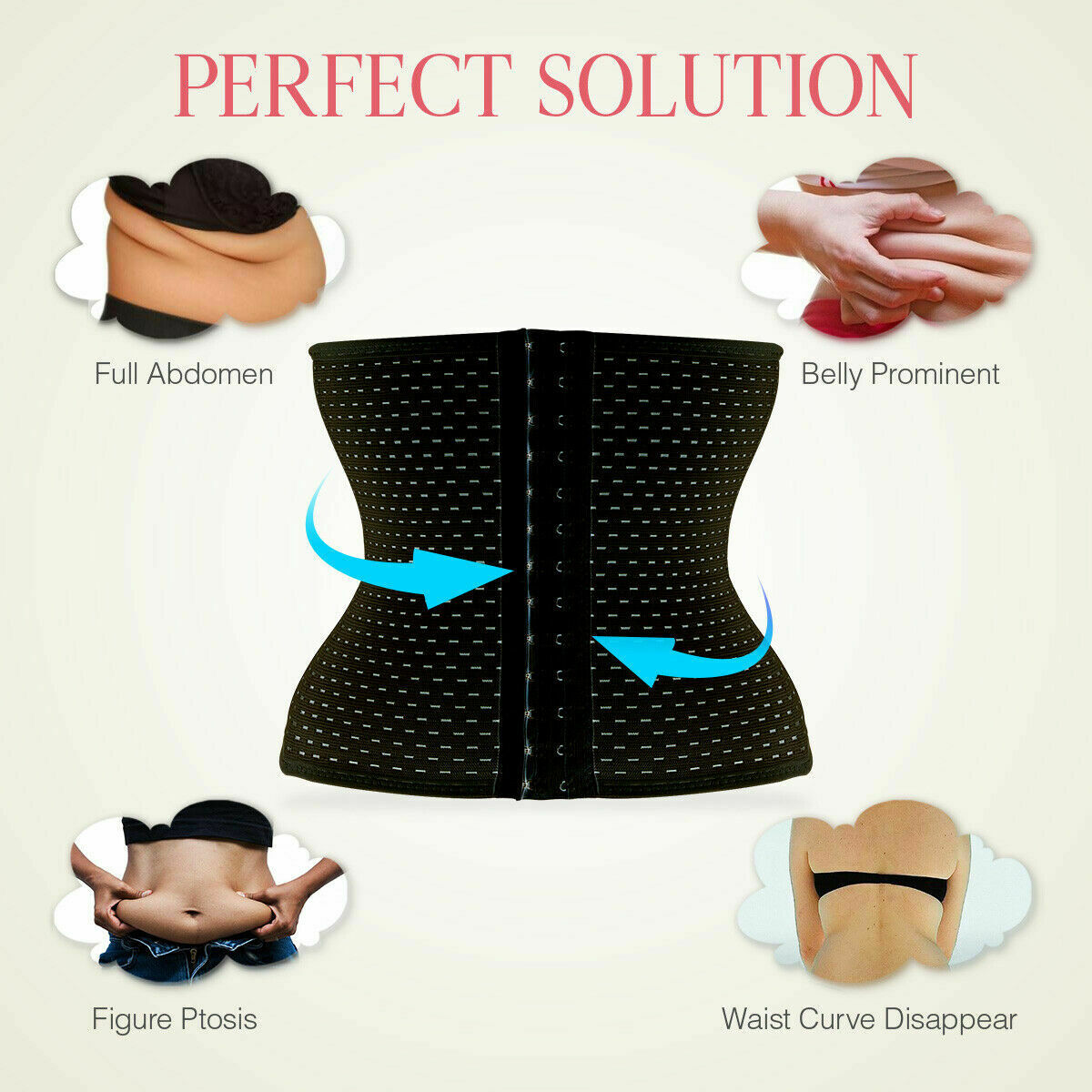 Corset Waist Trainer Training Shaper Body Shapewear Underbust Tummy Belt