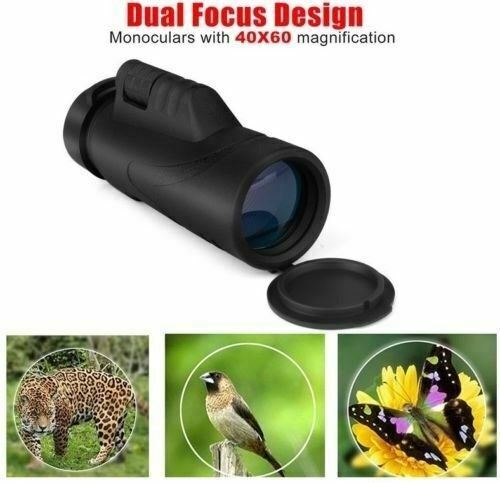 Day Night Vision 40X60 HD Optical Monocular Hunting Camping Hiking Telescope 