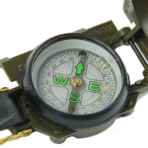 Metal Pocket Army Style Military Compass for Camping Hiking Outdoor 
