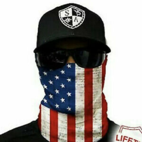 Armour Blackout American Flag Face Mask