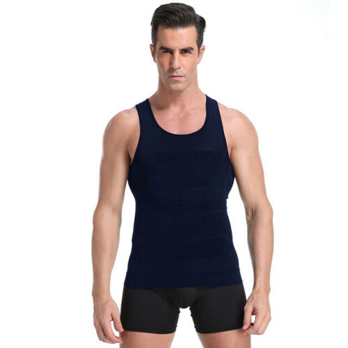 Men's Slimming Body Shaper Vest Abs Abdomen Compression Shirt Fitness Tank Tops