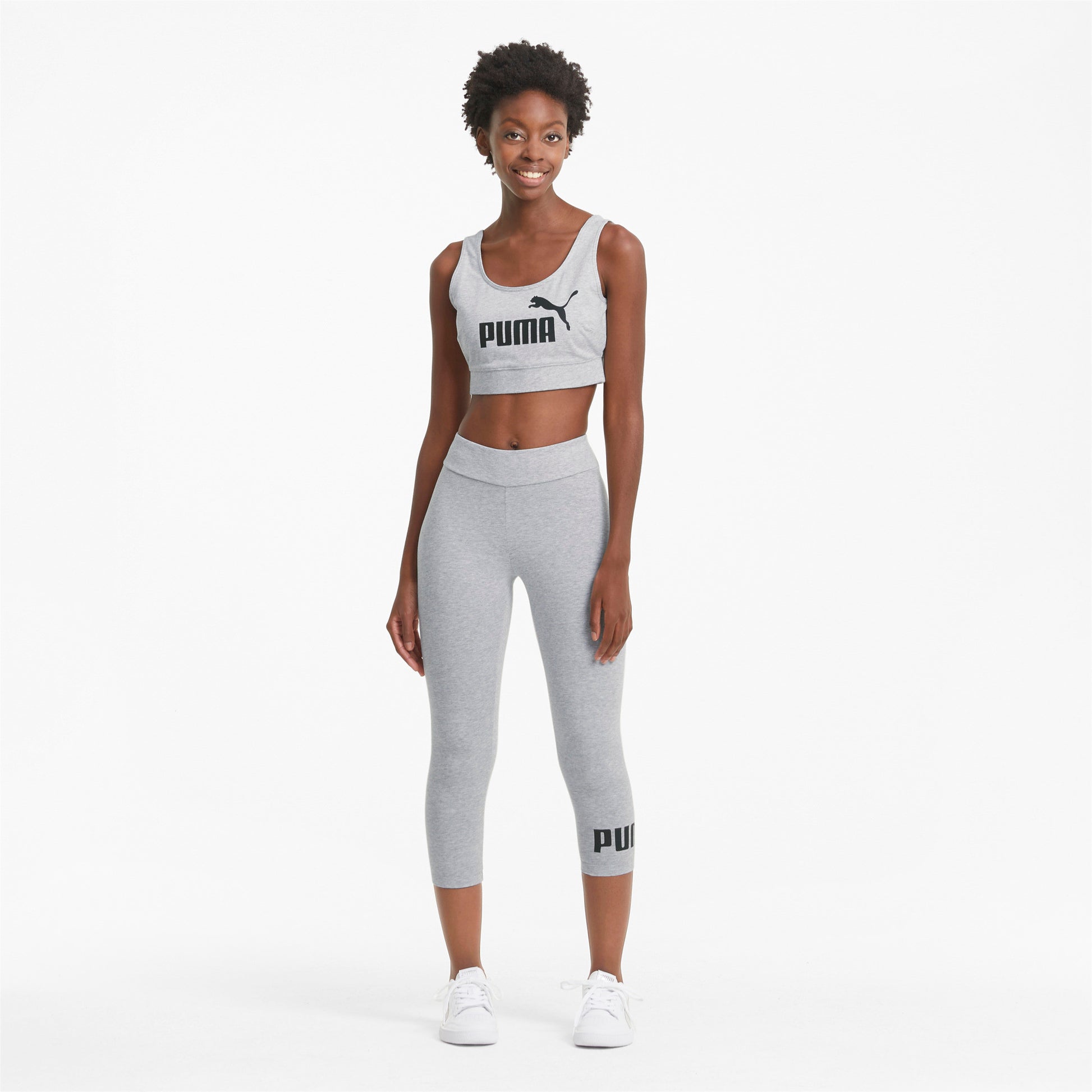 PUMA Women's Essentials 3/4 Logo Leggings - SweatCraze