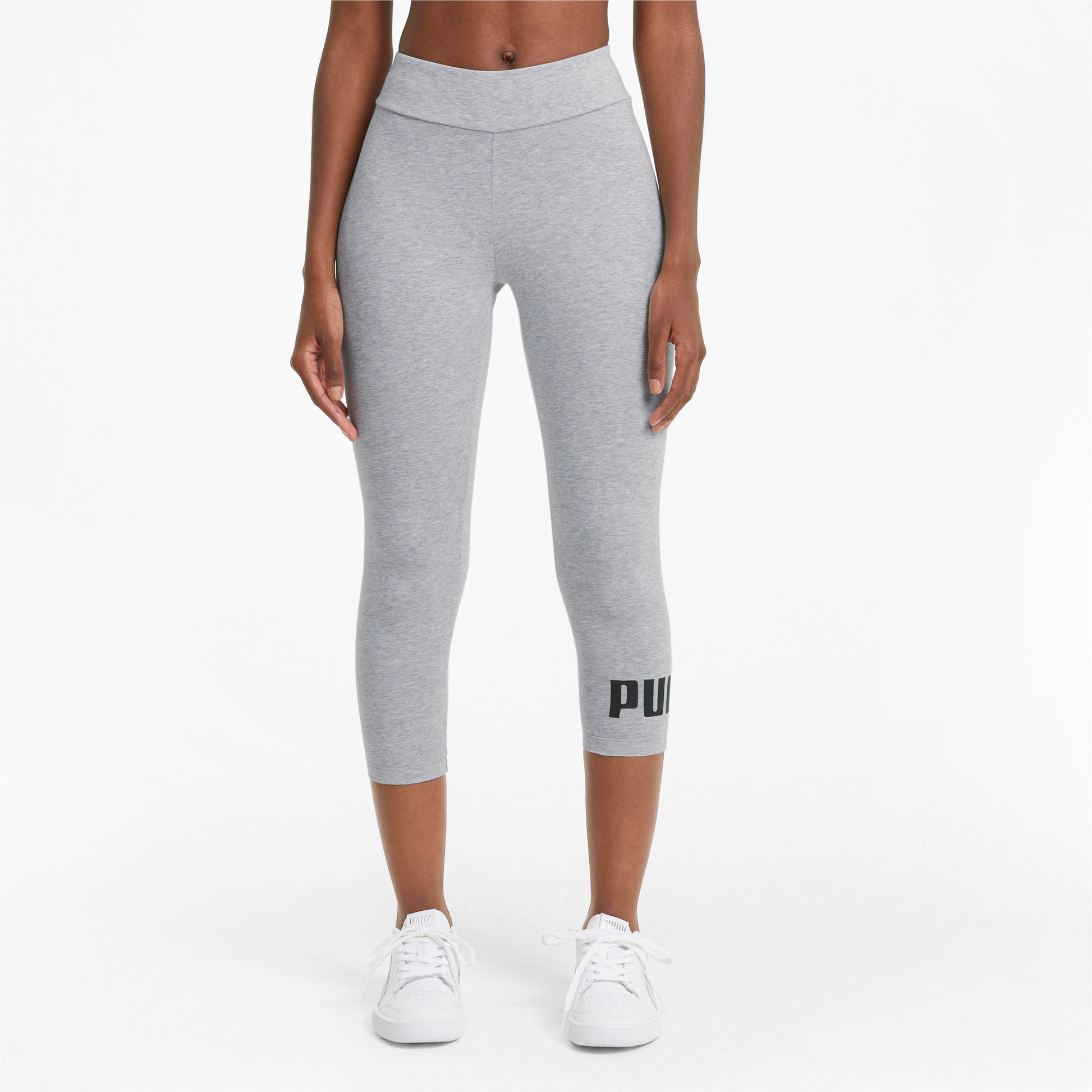 PUMA Women's Essentials 3/4 Logo Leggings - SweatCraze