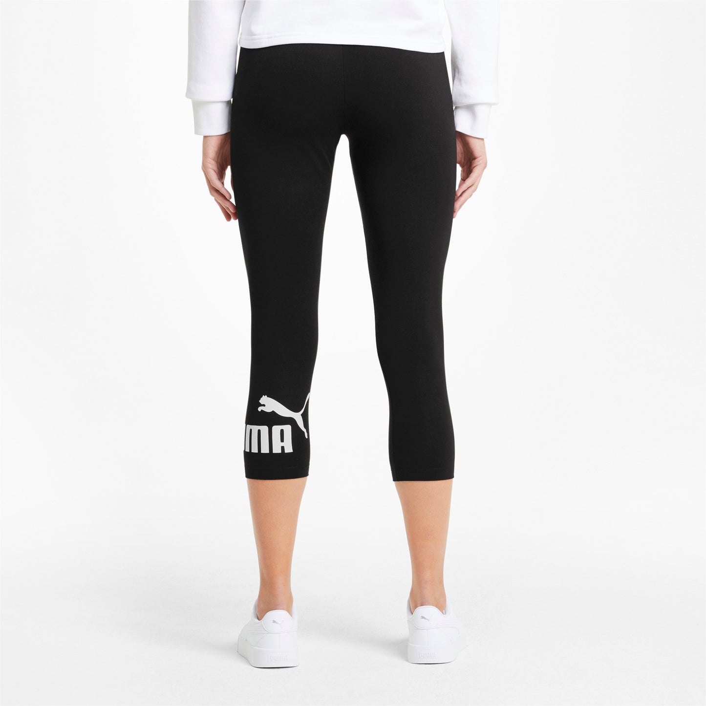 PUMA Women's Essentials 3/4 Logo Leggings - SweatCraze