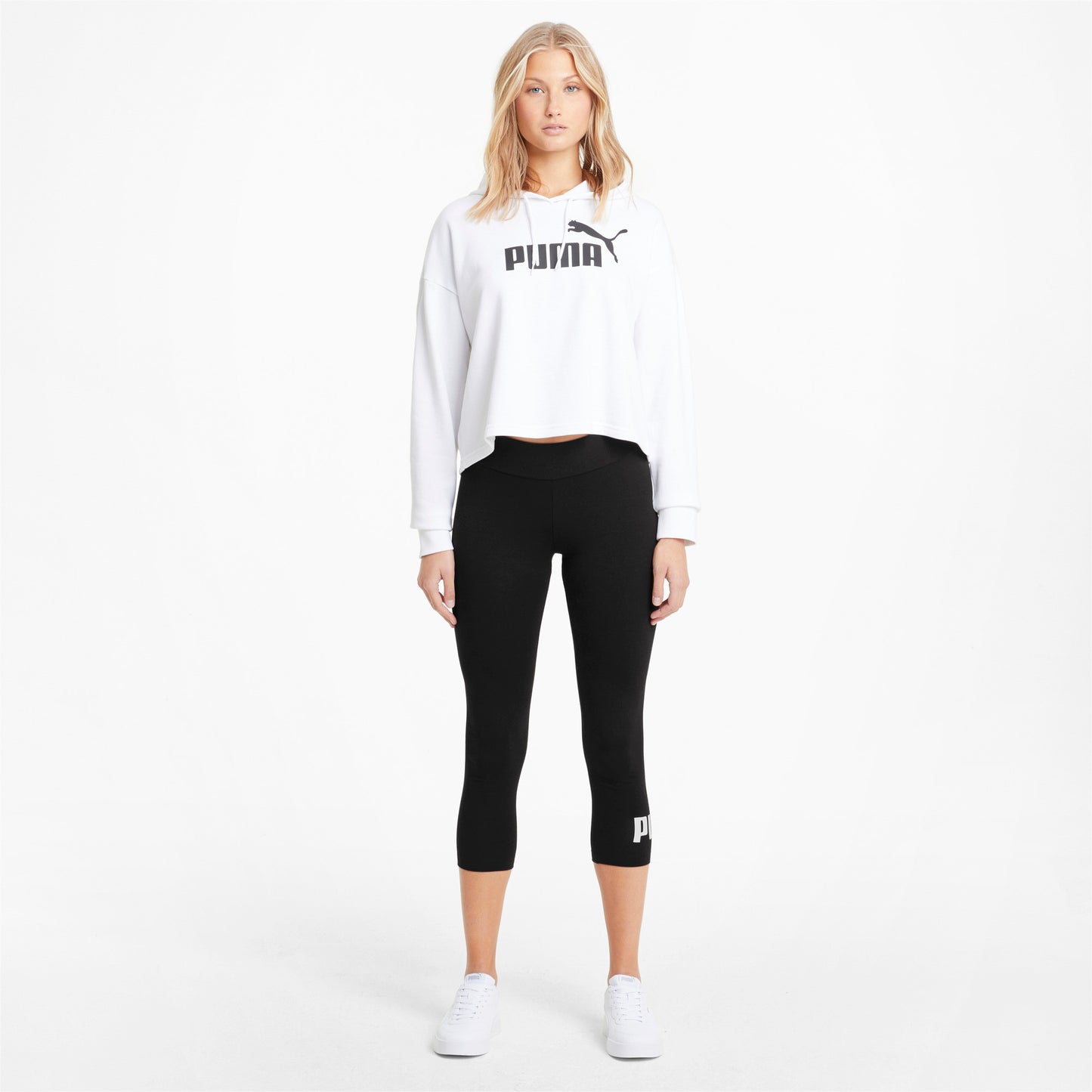 PUMA Women's Essentials 3/4 Logo Leggings - SweatCraze