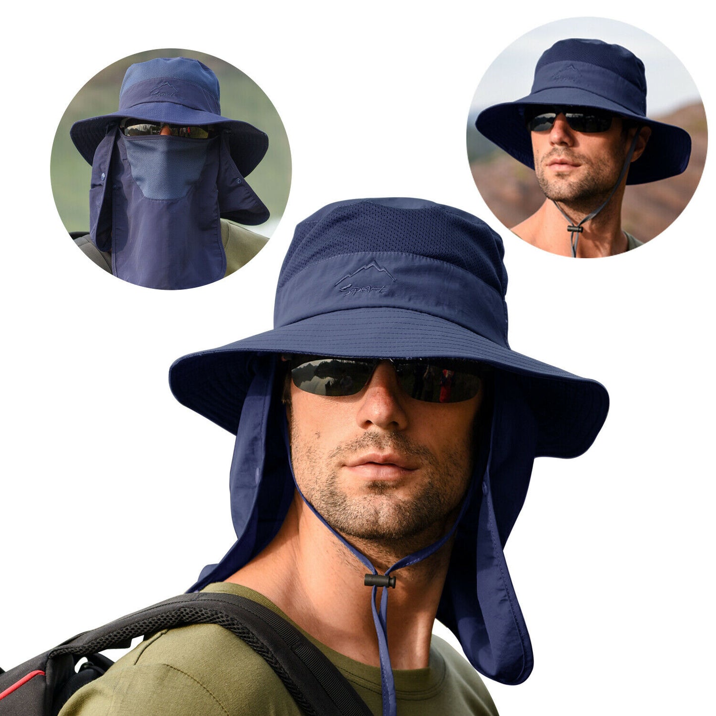 Bucket Hat Cap Fishing Brim Wide Visor Sun Summer Hiking Fishing Hat