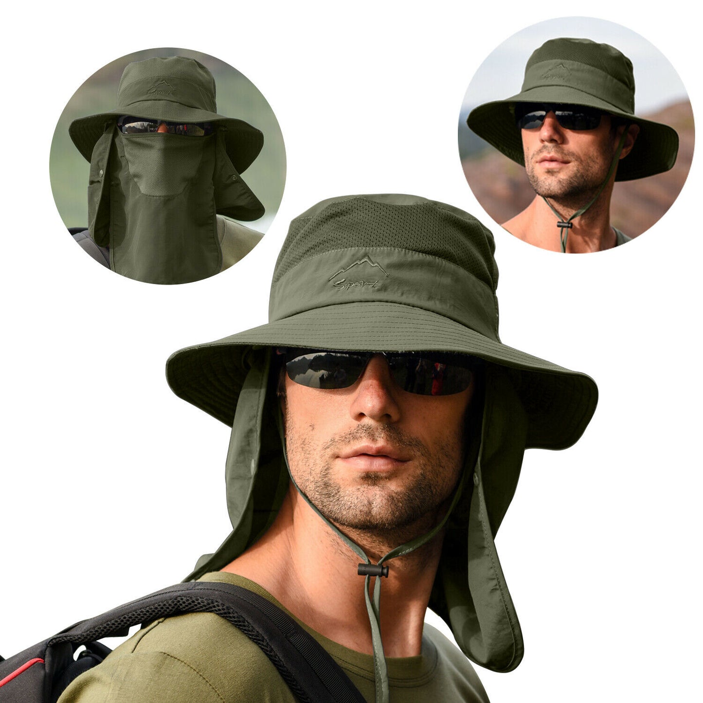 Bucket Hat Cap Fishing Brim Wide Visor Sun Summer Hiking Fishing Hat