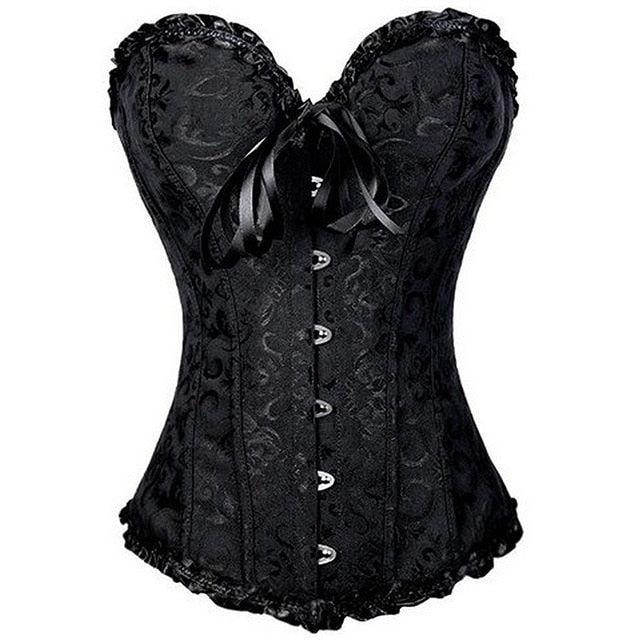 SCSTAR Brocade Zip Corset Bustier