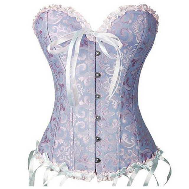 SCSTAR Brocade Zip Corset Bustier