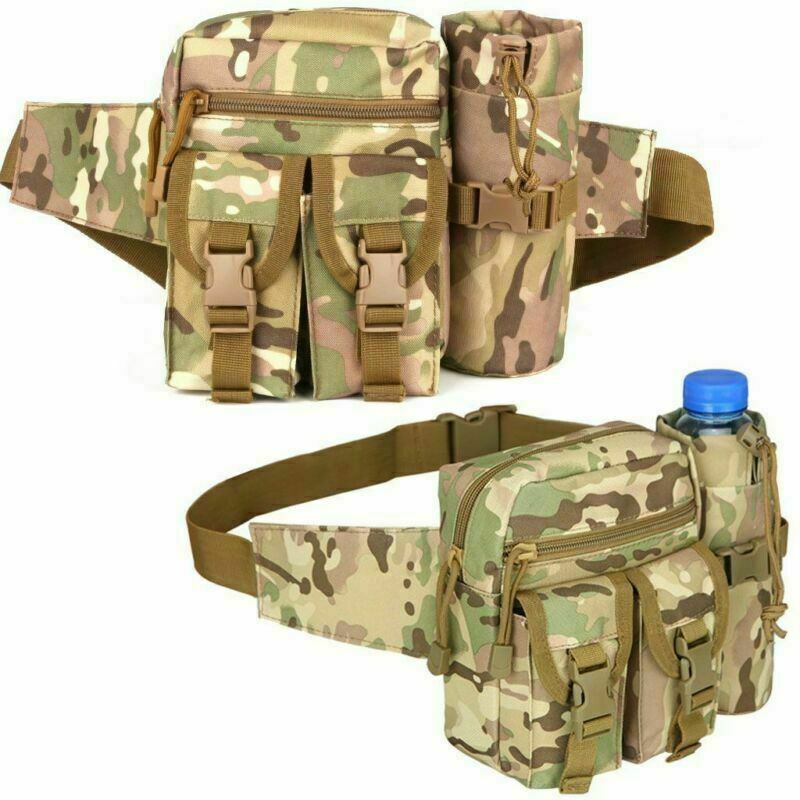 Outdoor Utility Tactical Waist Fanny Bag - Military Camping Hiking Belt Bag