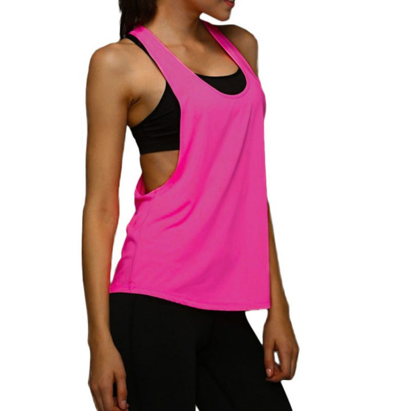 Sleeveless Tank T-shirt Dry Quick Top Yoga Loose Gym Fitness Sports Tank Top