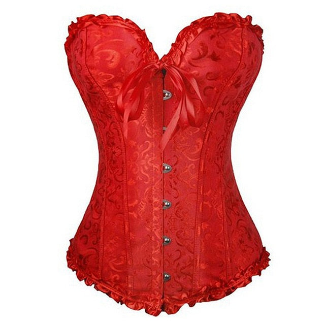 SCSTAR Brocade Zip Corset Bustier