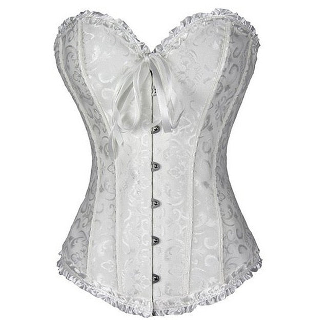 SCSTAR Brocade Zip Corset Bustier