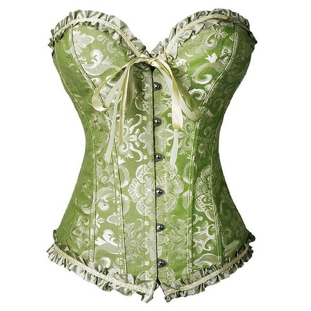 SCSTAR Brocade Zip Corset Bustier